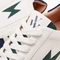 Vanessa Wu Baskets Eclair Tiff Bleu Marine Et Vert A Lacets Sale