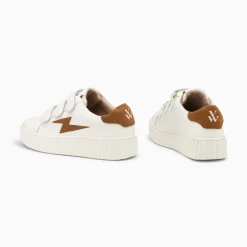 Vanessa Wu Baskets Eclair Vicky Blanc Et Camel A Scratchs Discount