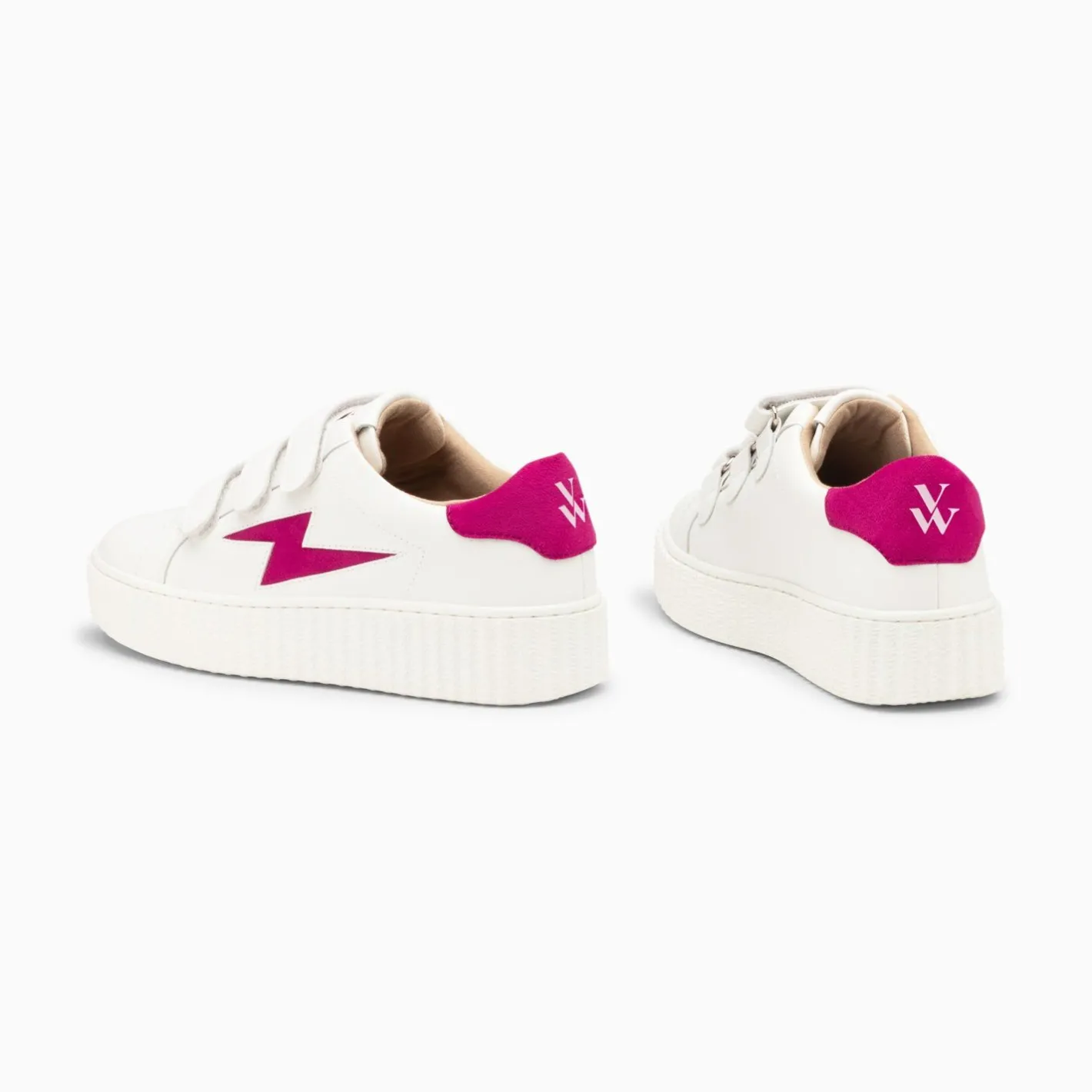Vanessa Wu Baskets Eclair Vicky Blanc Et Fuchsia A Scratchs Best