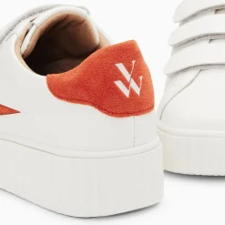 Vanessa Wu Baskets Eclair Vicky Blanc Et Orange A Scratchs