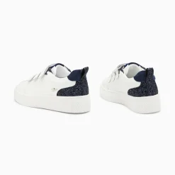 Vanessa Wu Baskets Eline Blanc Et Bleu Paillete A Scratchs Clearance