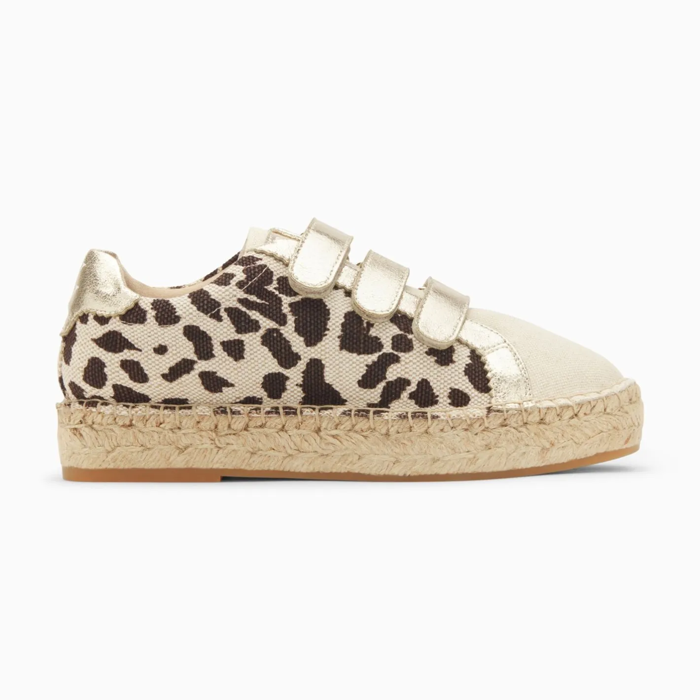 Vanessa Wu Baskets Espadrilles Alyssa Leopard Et Or A Scratchs Clearance