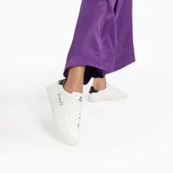 Vanessa Wu Baskets Isabella Blanc Et Noir A Lacets