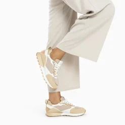 Vanessa Wu Baskets Margaux Beige Et Or A Semelle Running Sale