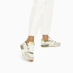 Vanessa Wu Baskets Margaux Gris Et Vert A Semelle Running Sale