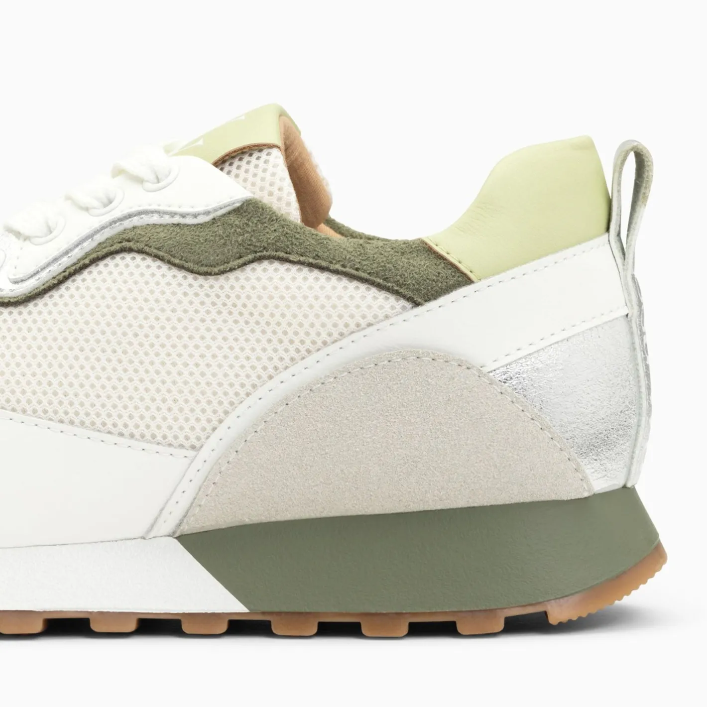 Vanessa Wu Baskets Margaux Gris Et Vert A Semelle Running Sale