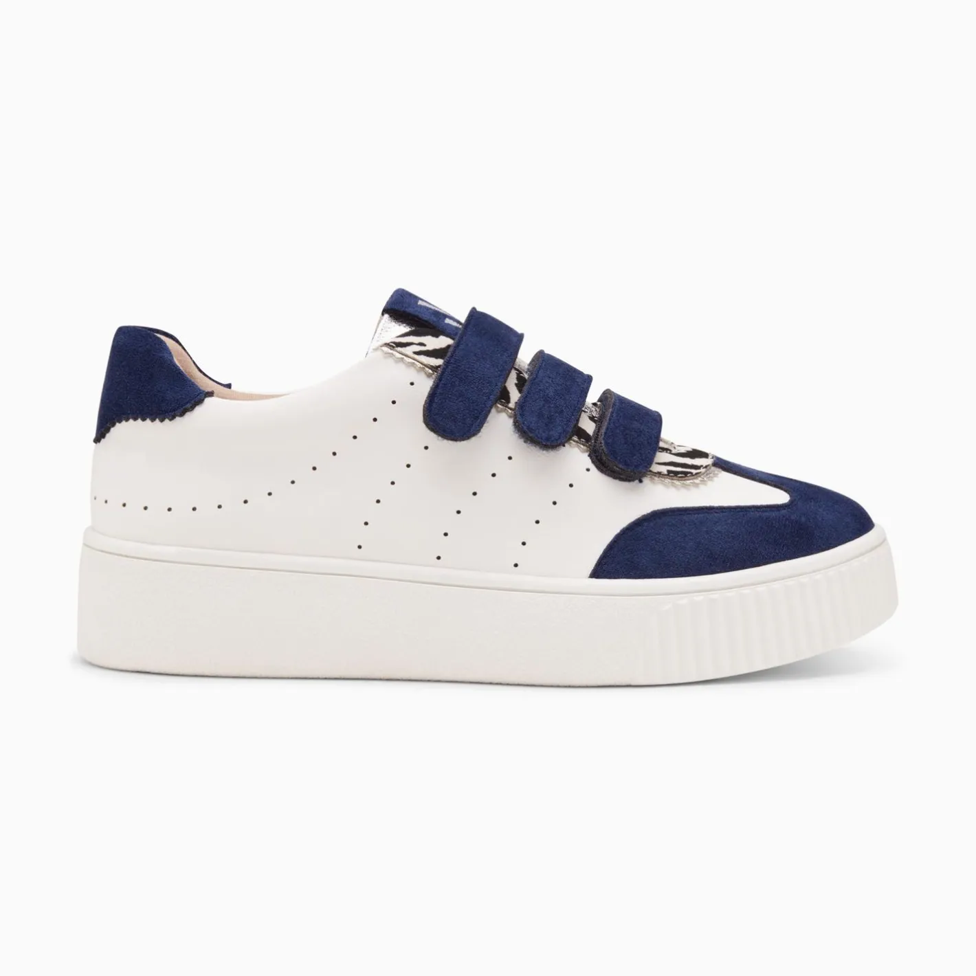 Vanessa Wu Baskets Marie Blanc Et Bleu Marine A Scratchs Best