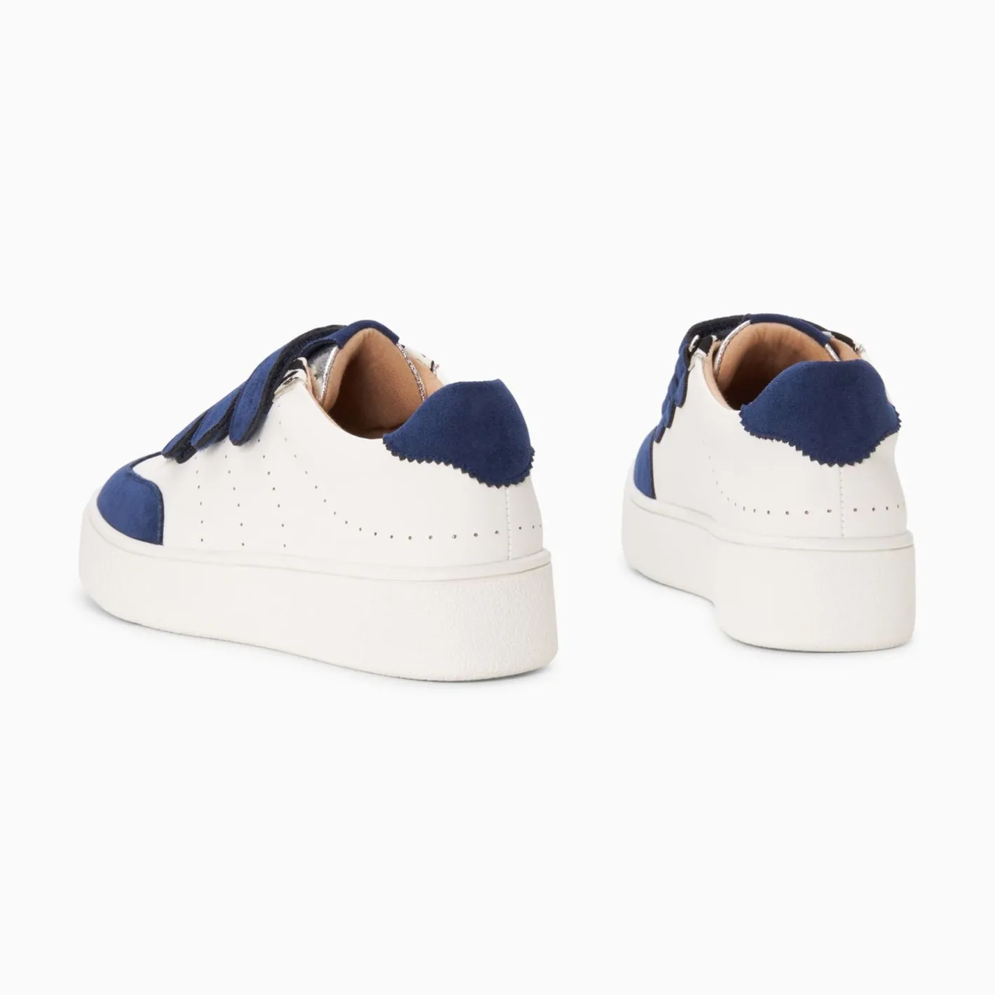 Vanessa Wu Baskets Marie Blanc Et Bleu Marine A Scratchs Best