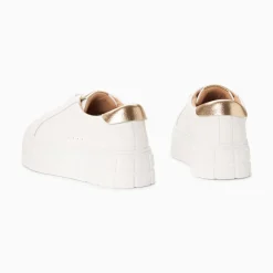 Vanessa Wu Baskets Meaghan Blanc Et Or A Plateforme Outlet