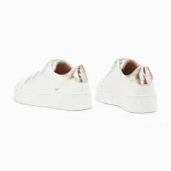 Vanessa Wu Baskets Mini Eclair Solange Blanc Et Or A Scratchs