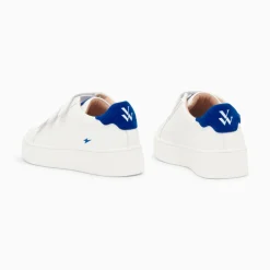 Vanessa Wu Baskets Mini Eclair Solange Blanc Et Bleu A Scratchs Online