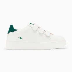 Vanessa Wu Baskets Mini Eclair Solange Blanc Et Vert A Scratchs Sale