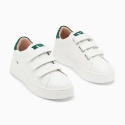 Vanessa Wu Baskets Mini Eclair Solange Blanc Et Vert A Scratchs Sale
