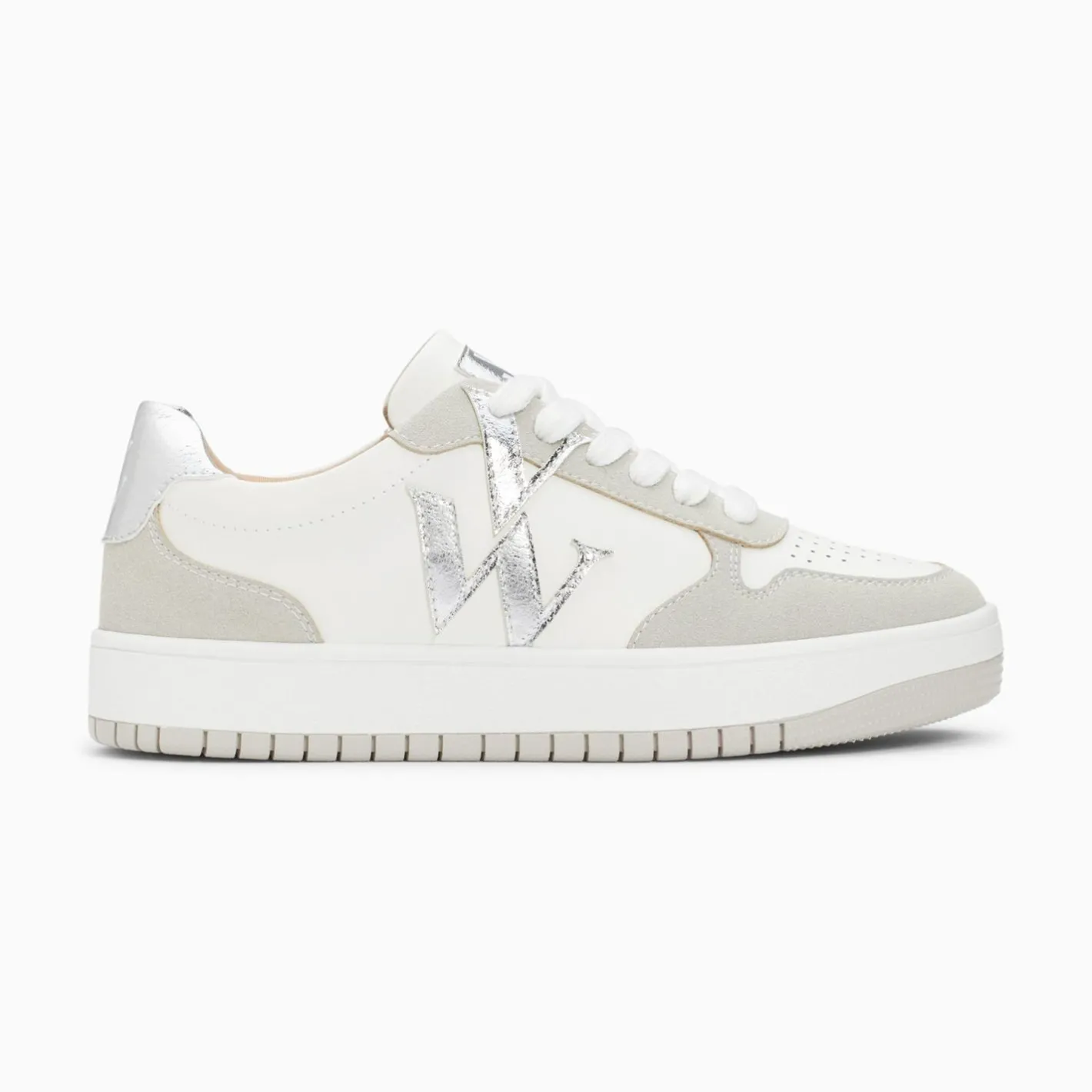 Vanessa Wu Baskets Monogramme Calie Blanc Et Gris Online