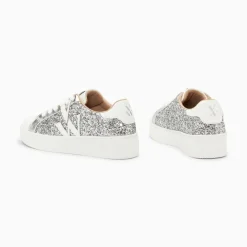 Vanessa Wu Baskets Monogramme Estelle A Paillettes Argent New