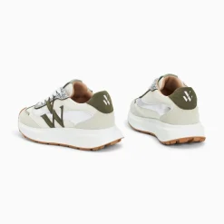 Vanessa Wu Baskets Monogramme Ines Kaki Et Argent A Semelle Oversize Sale
