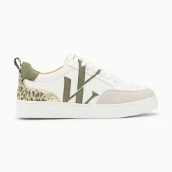Vanessa Wu Baskets Monogramme Joyce Blanc Et Kaki Online