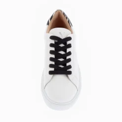 Vanessa Wu Baskets Steph Blanc Et Imprime Zebre A Lacets Noirs Outlet