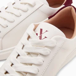 Vanessa Wu Baskets Steph Blanc Et Prune A Lacets Discount