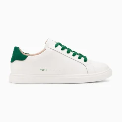 Vanessa Wu Baskets Steph Blanc Et Vert Sapin A Lacets Outlet