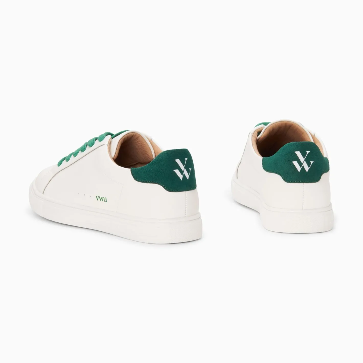 Vanessa Wu Baskets Steph Blanc Et Vert Sapin A Lacets Outlet
