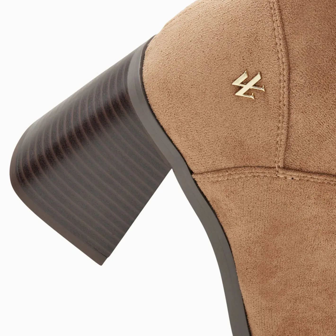 Vanessa Wu Bottines Chaussettes Alizee Beiges A Talon Trapeze