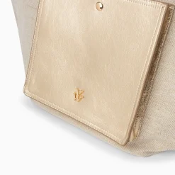 Vanessa Wu Cabas Iris Beige A Pochette Or Outlet