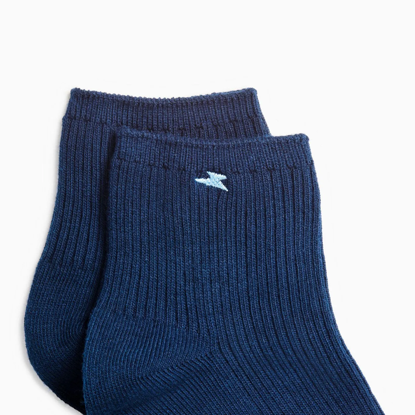 Vanessa Wu Chaussettes Courtes Amy Bleu Marine Cotelees Hot