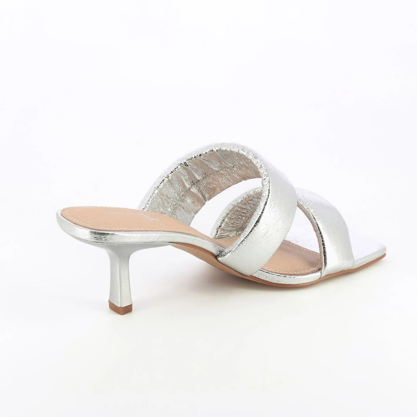 Vanessa Wu Mules Elia Argent A Brides Rembourrees