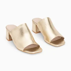 Vanessa Wu Mules Peep-Toe Helene Or A Talon