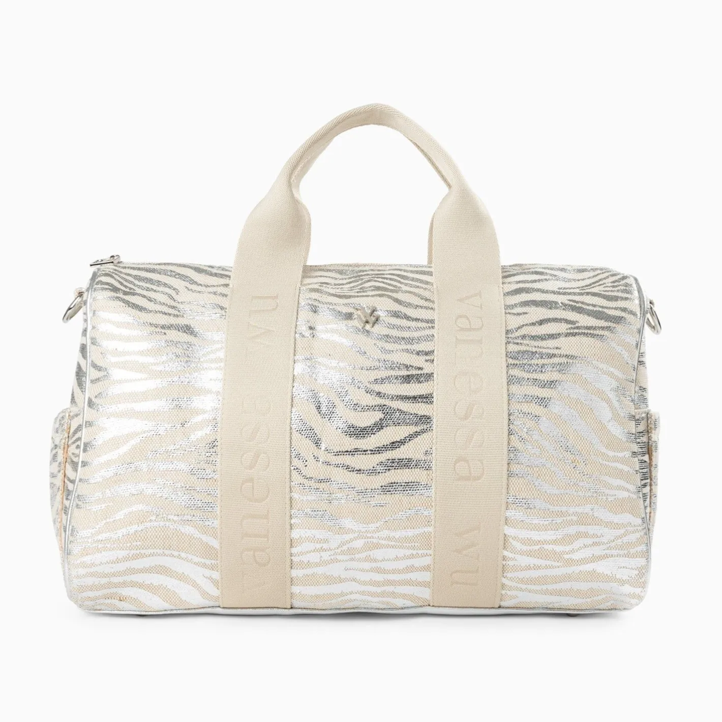 Vanessa Wu Sac Week-End Bianca Argent Zebre Discount