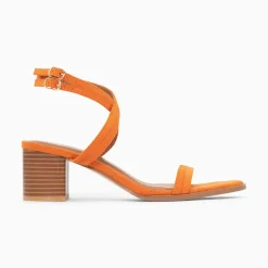 Vanessa Wu Sandales A Talon Bella Orange A Doubles Brides