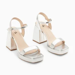 Vanessa Wu Sandales A Talon Martha Argent Outlet
