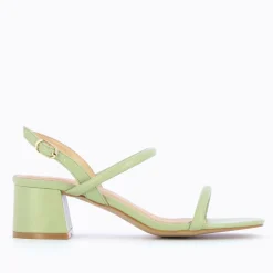 Vanessa Wu Sandales A Talon Minimalistes Oriane Vert Pastel Best