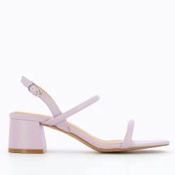 Vanessa Wu Sandales A Talon Minimalistes Oriane Lilas Outlet