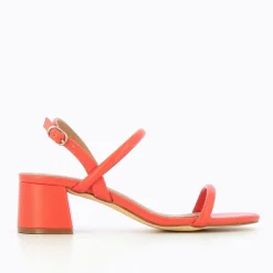 Vanessa Wu Sandales A Talon Minimalistes Cynthia Corail Hot