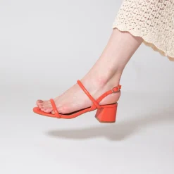 Vanessa Wu Sandales A Talon Minimalistes Cynthia Corail Hot