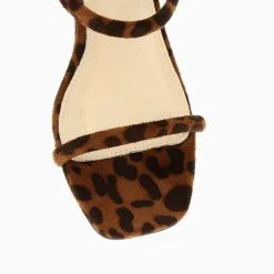Vanessa Wu Sandales A Talon Minimalistes Romy Leopard Outlet