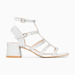 Vanessa Wu Sandales A Talon Tressees Claudia Argent Best