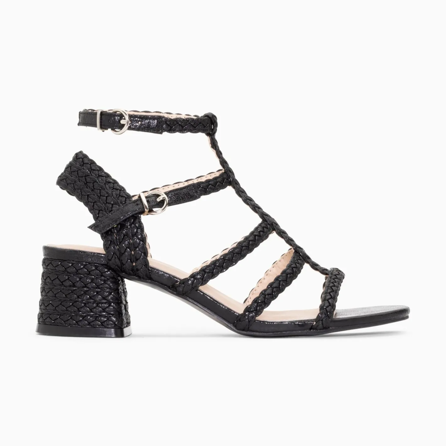 Vanessa Wu Sandales A Talon Tressees Claudia Noires Best