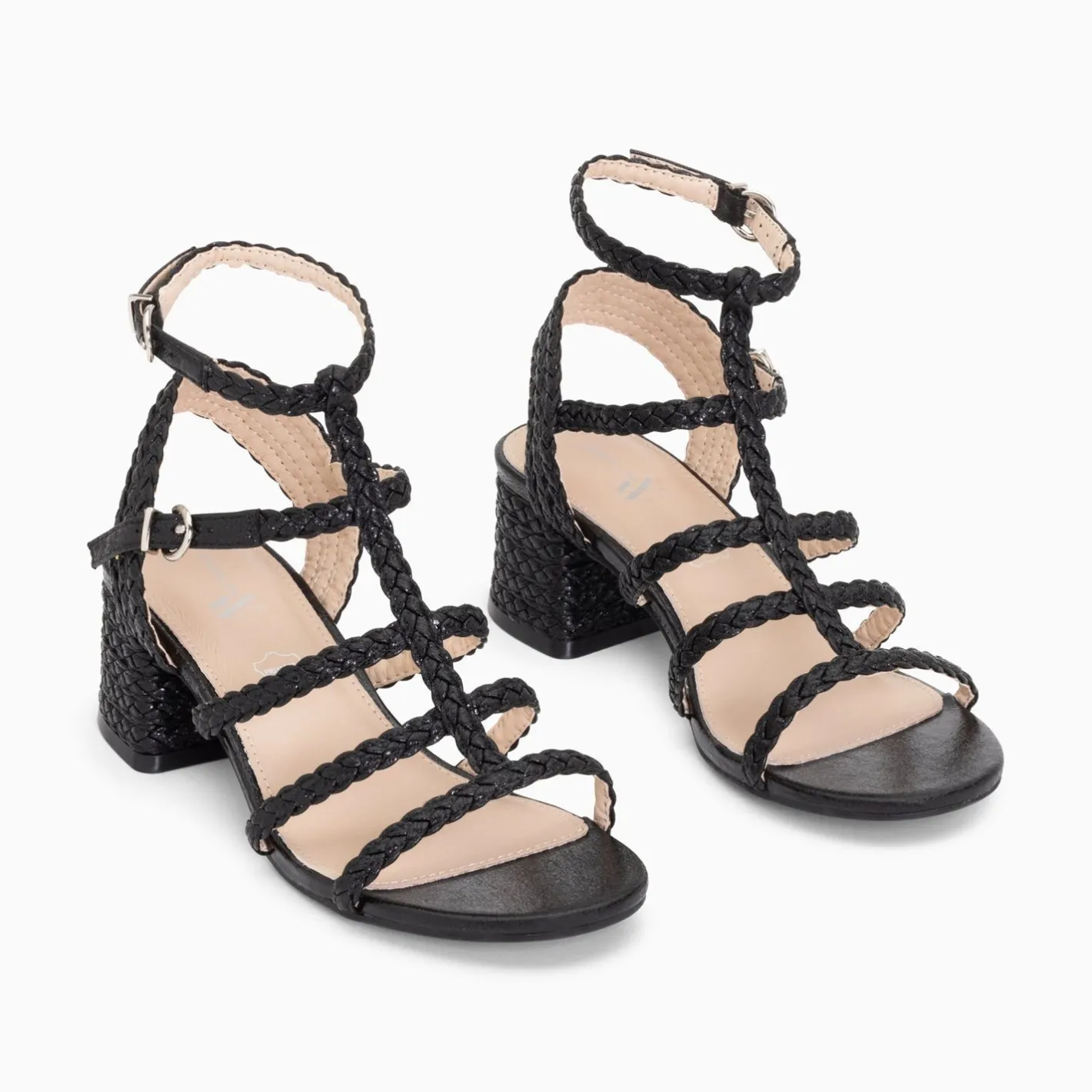 Vanessa Wu Sandales A Talon Tressees Claudia Noires Best