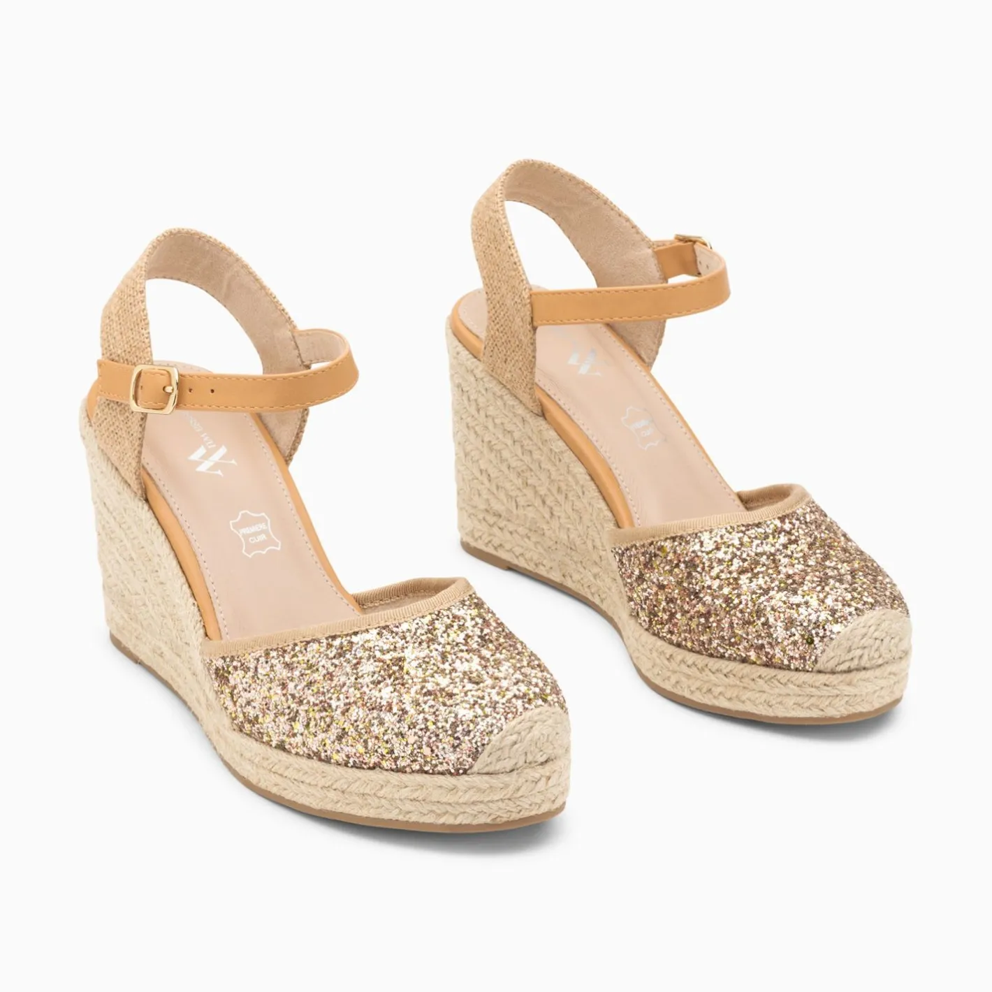 Vanessa Wu Sandales Compensees Jeanne A Paillettes Multicolores