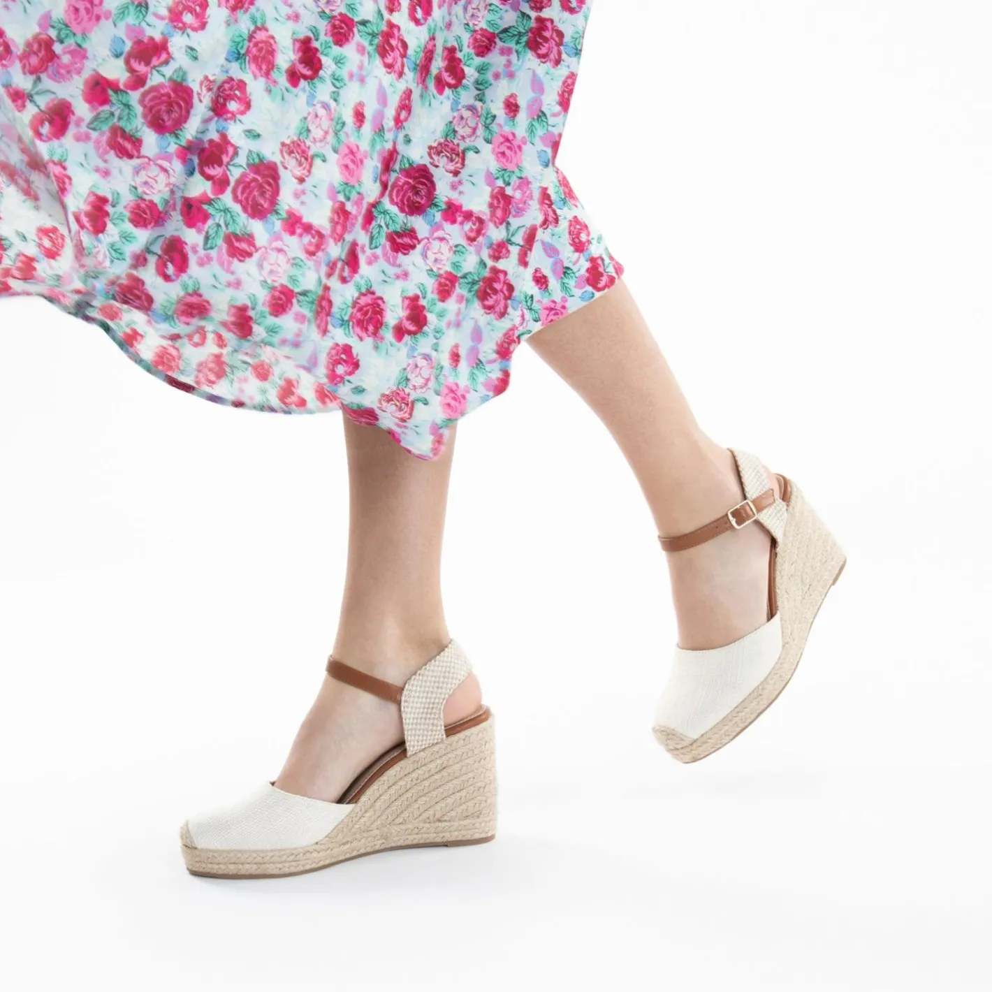 Vanessa Wu Sandales Compensees Lilou Beige Clair Effet Tisse Hot