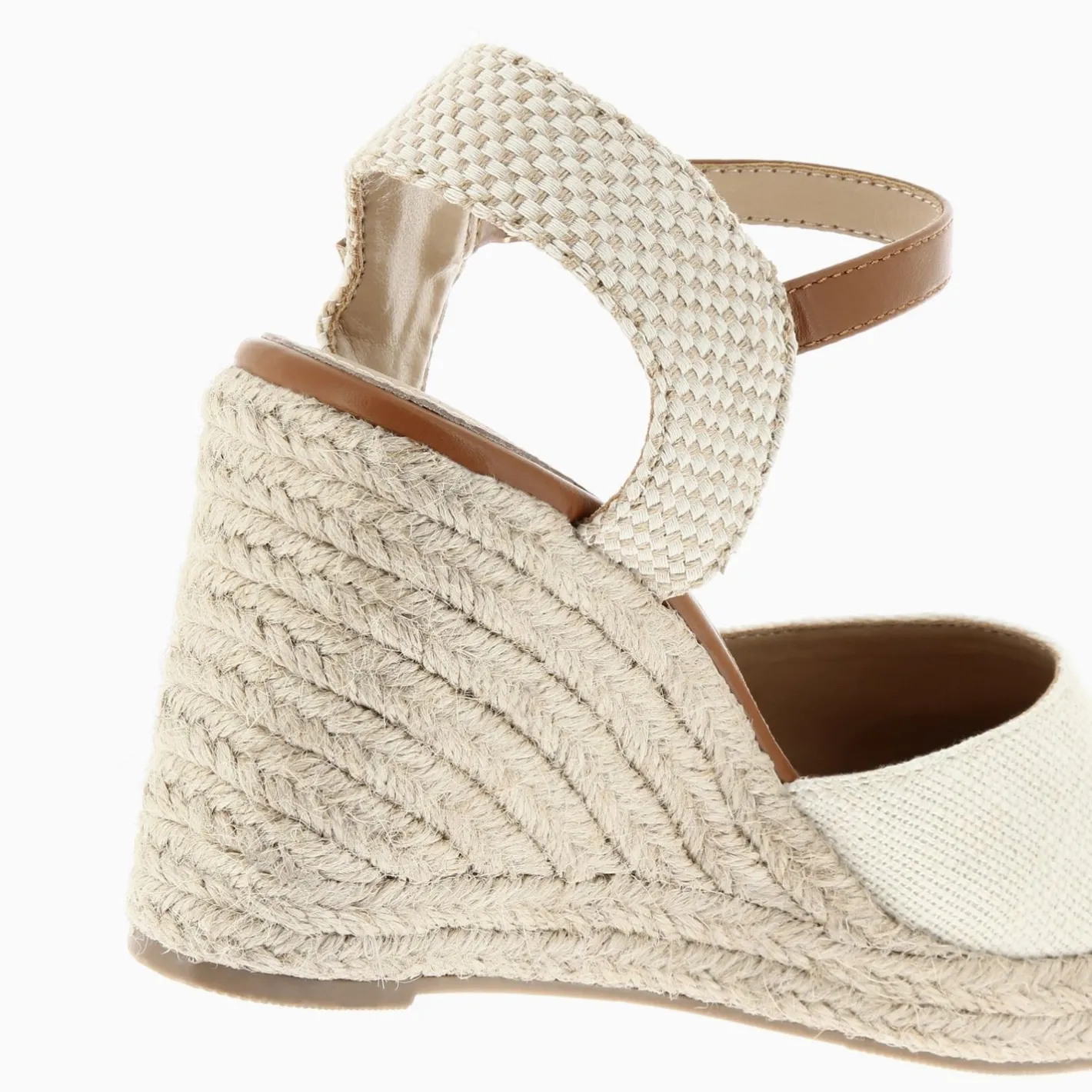 Vanessa Wu Sandales Compensees Lilou Beige Clair Effet Tisse Hot