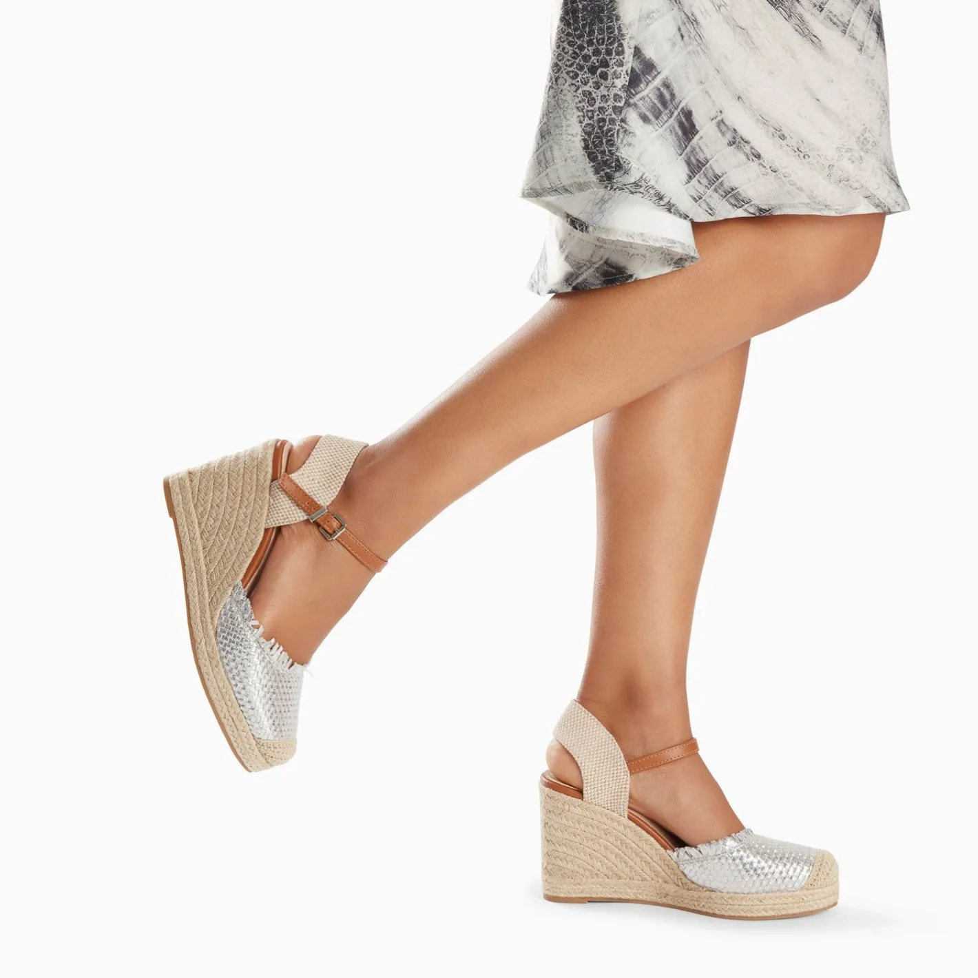 Vanessa Wu Sandales Compensees Nadine A Tressage Argent Outlet