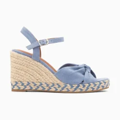 Vanessa Wu Sandales Compensees Nouees Celine Bleues Sale