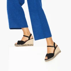 Vanessa Wu Sandales Compensees Nouees Celine Noires Discount