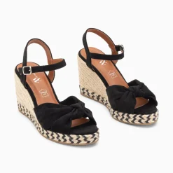 Vanessa Wu Sandales Compensees Nouees Celine Noires Discount