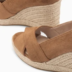 Vanessa Wu Sandales Compensees Peep-Toe Leonie Noisette New