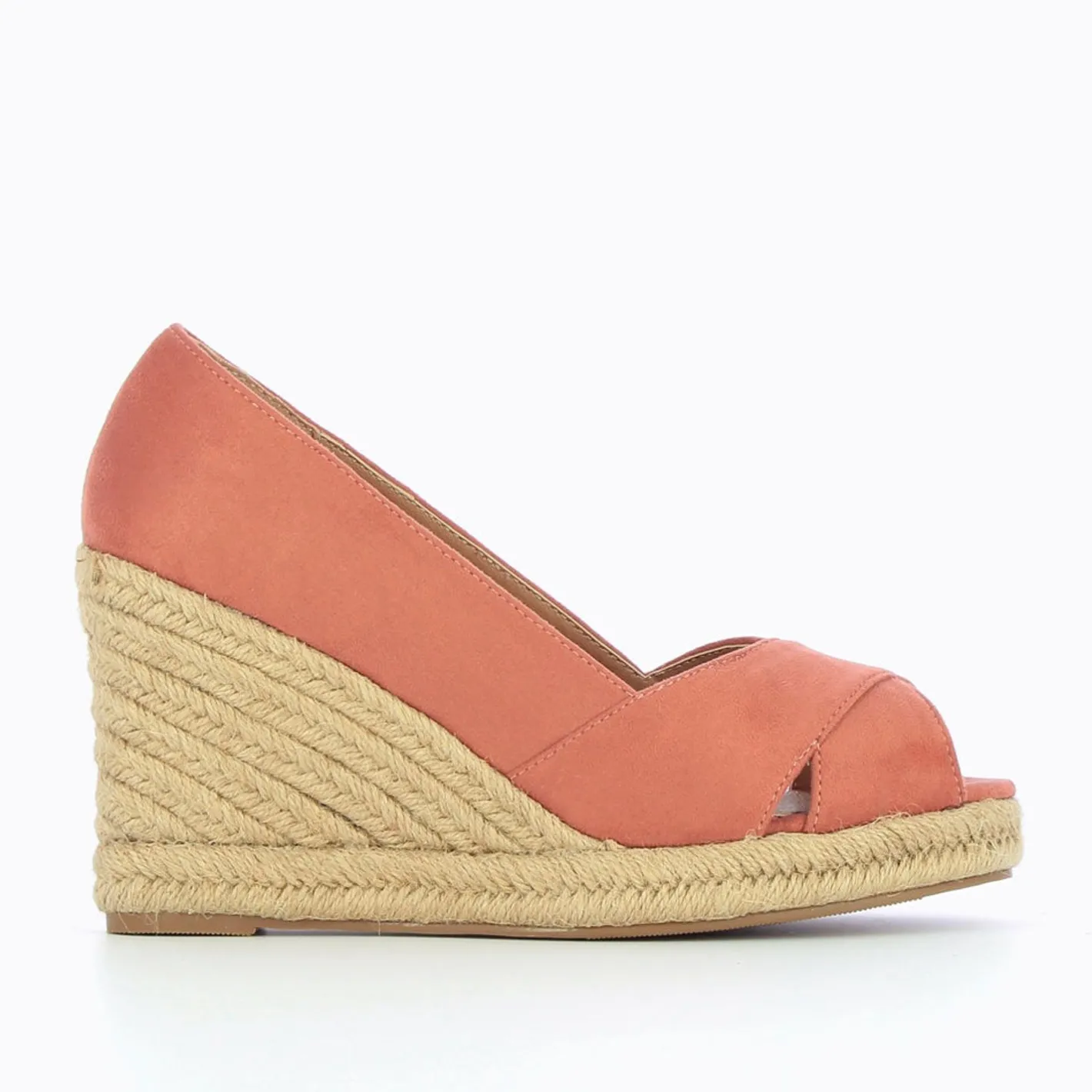 Vanessa Wu Sandales Compensees Peep-Toe Milena Brique Best